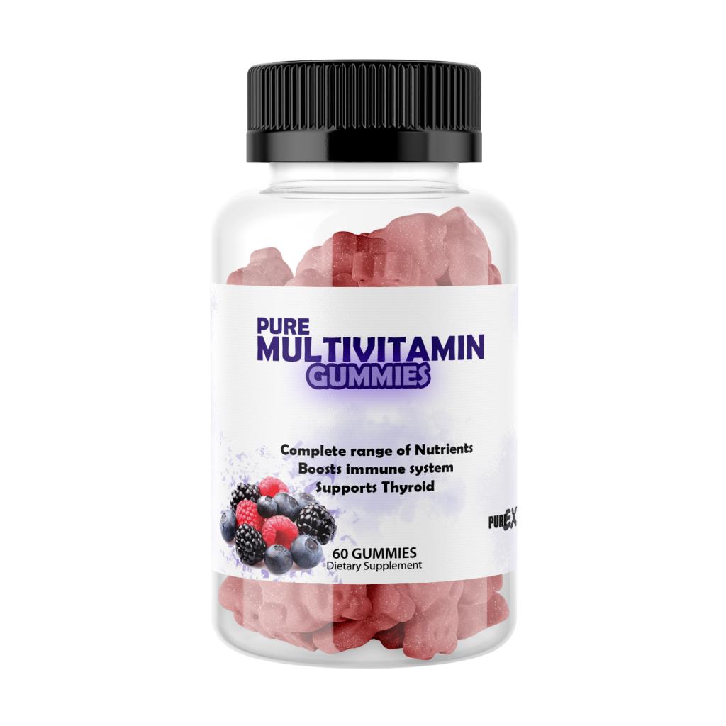 Pure multivitamin gummies from the Fitmatics Blog Wellness Shop to supplement the food and the nutrients in them, forming a foundation on your wellness journey. 